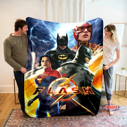 New Arrival! DC The Flash Flannel Quilt Blanket β Soft & Fluffy All-Season Throw