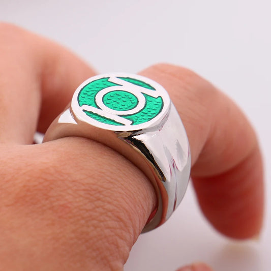 Green Lantern Power Ring – DC Comics Superhero Enamel Jewelry for Men & Women
