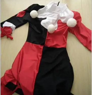 Classic Harley Quinn Cosplay Costume – Adult Halloween Outfit for Women