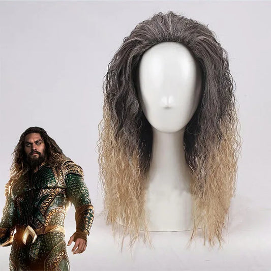 Aquaman Cosplay Wig – Jason Momoa Style with Wig Cap