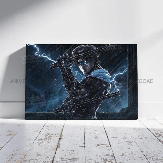 Nightwing Canvas Poster – DC Comics Wall Art for Bedroom