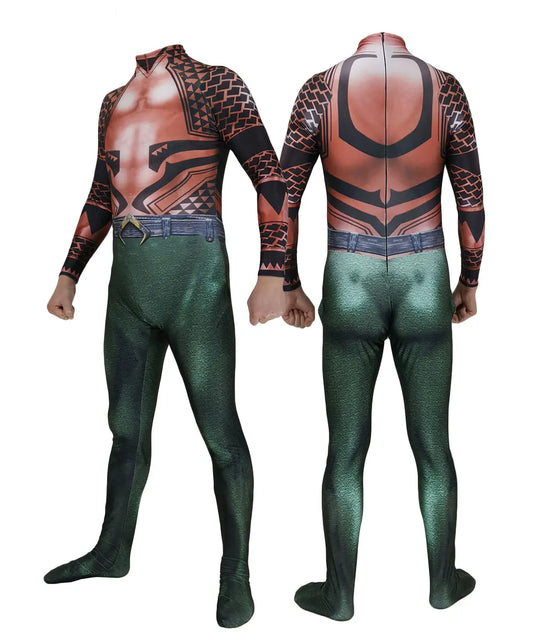 Aquaman Cosplay Costume – Arthur Curry Zentai Bodysuit for Adults