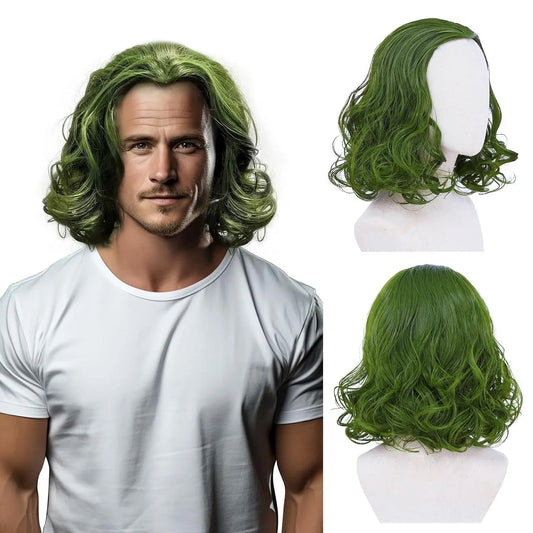Joker Cosplay Green Wig – Unisex High-Temperature Fiber Hair