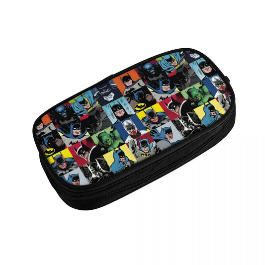 Custom Batman Pencil Case – Large Capacity Superhero Stationery Bag