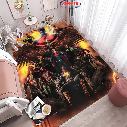 Justice League Carpet – Anti-Slip Rug for Home & Office