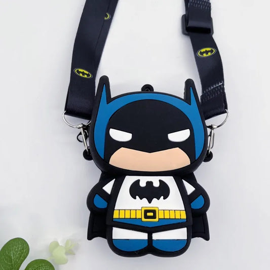 Batman Silicone Coin Bag – Cartoon Crossbody Shoulder Pouch for Kids