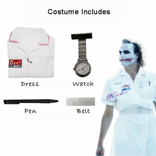 Horror Joker Nurse Costume – Arkham Dark Knight Inspired Uniform for Men & Women