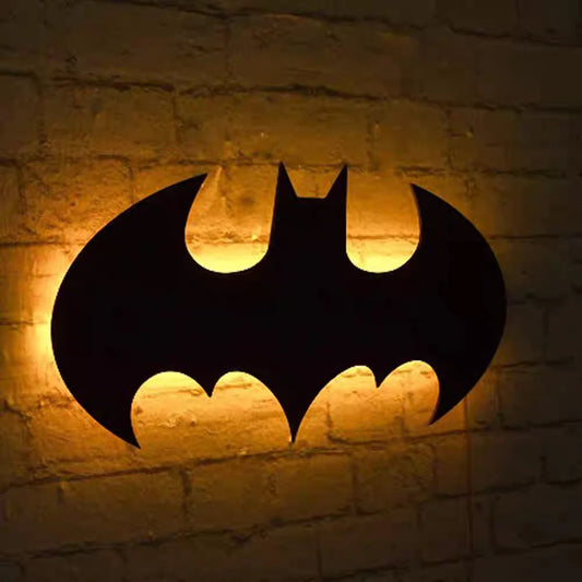 ZK50 Bat Logo LED Wall Light – 3D Nordic-Style USB Night Lamp