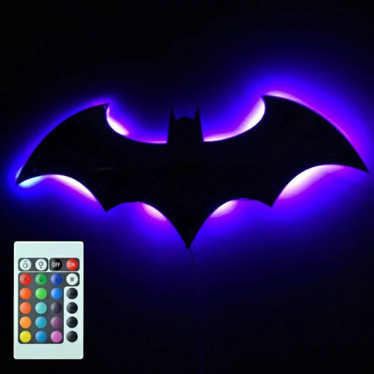 ZK20 Cool LED Night Light – Bat Wing Decorative Wall Lamp with Remote Control