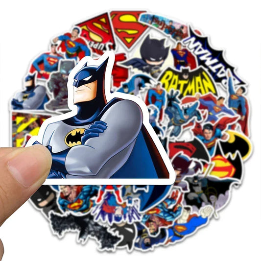 45pcs Batman & Superman Sticker Set – Waterproof Anime Stickers for Kids