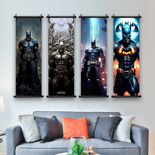 Batman & Joker Hanging Scroll Poster – DC Canvas Wall Art