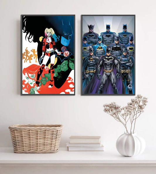 DC Batman Comic Book Covers Poster – Self-Adhesive Wall Art