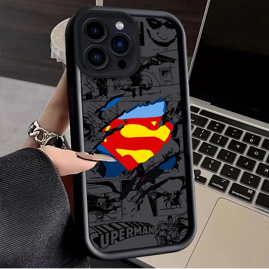 S-Superhero B-Batman Silicone Phone Case – For iPhone 6 to 15 Series