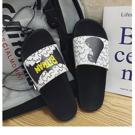 BeastKingdom Batman Couple Flip-Flops – Comfortable Non-Slip Beach Sandals