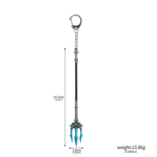 Poseidon Trident Keychain – God of War Cosplay Pendant & Fan Gift
