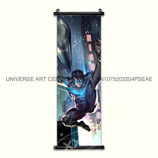 DC Comics Hanging Canvas Poster – Wonder Woman, Harley Quinn, Batman & Superman