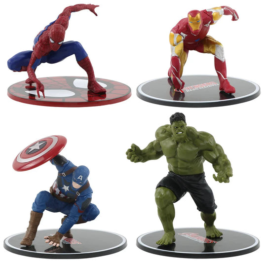Marvel Superhero Figures – Spider-Man, Iron Man, Captain America, Hulk & War Machine