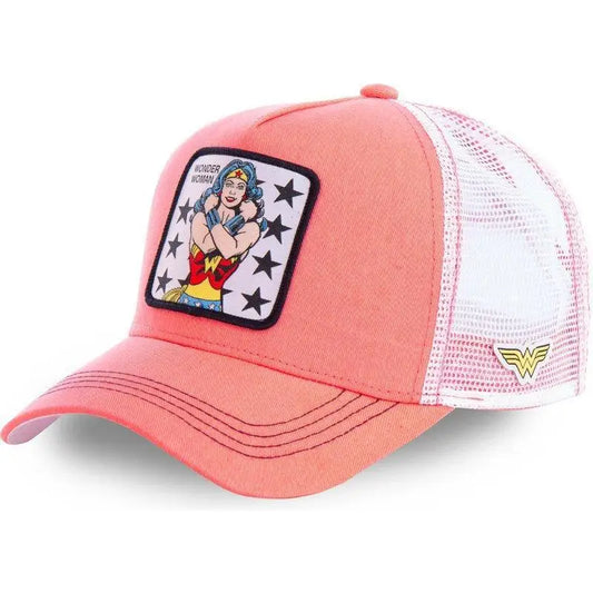 DC Heroes Grid Cap – Cartoon Baseball Hat for Men & Women