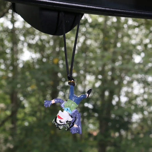 Cartoon Joker Car Pendant – Rearview Mirror Mini Figure Decoration