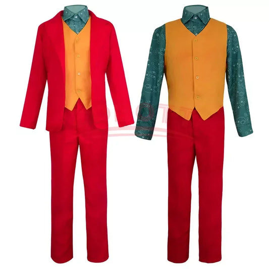 Joker Cosplay Costume Set – Full Outfit with Mask & Wig for Halloween or Events