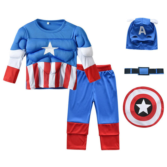 Spider-Man Muscle Suit Costume – Avengers Cosplay Set for Kids