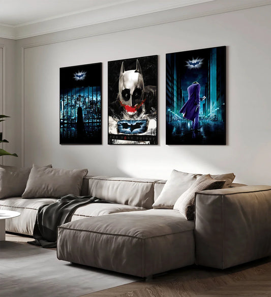 DC Batman The Dark Knight Self-Adhesive Poster – Wall Art for Bedroom Decor