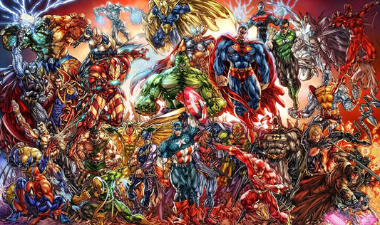 Avengers vs Justice League Canvas – Superhero Battle Wall Art