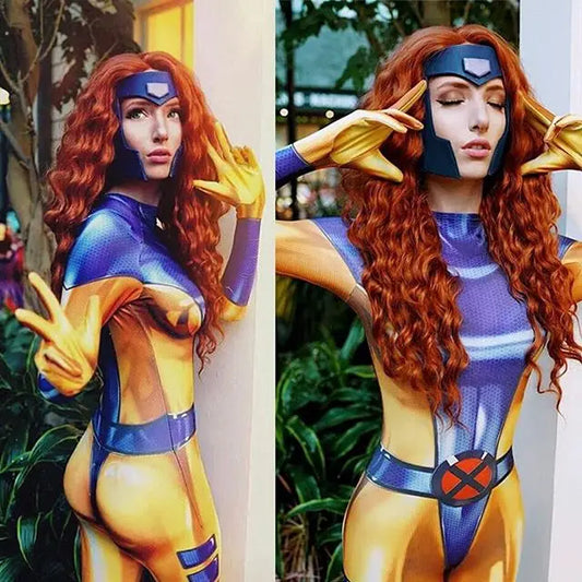 X-Men Cosplay Costume – Female Superhero Bodysuit for Halloween & Parties