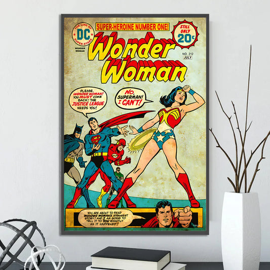 DC Comics Self-Adhesive Poster – Classic Superhero Wall Art