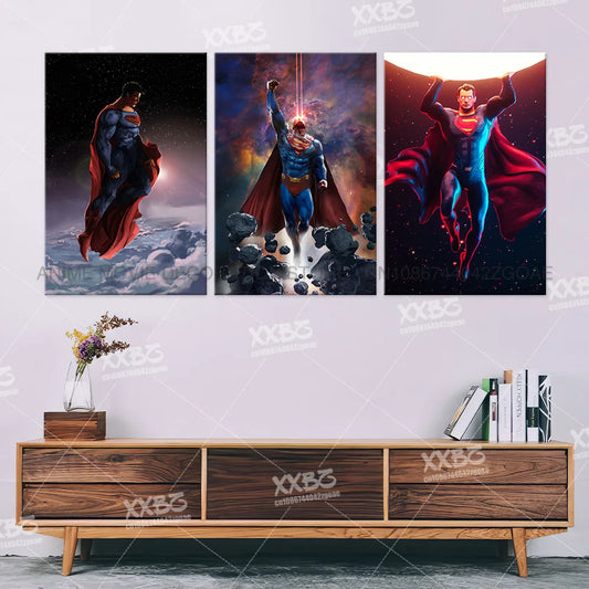 Superman Canvas Poster – HD Justice League Wall Art (No Frame)