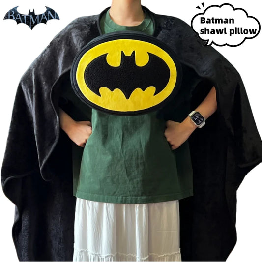 DC Batman Pillow Blanket – Foldable Plush Nap Cloak Gift