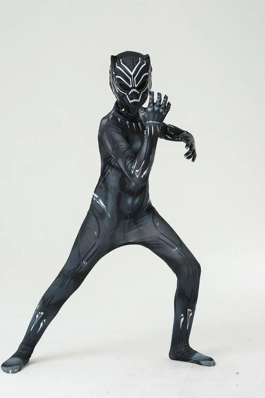 Black Panther Cosplay Costume – Men, Boys & Children Jumpsuits
