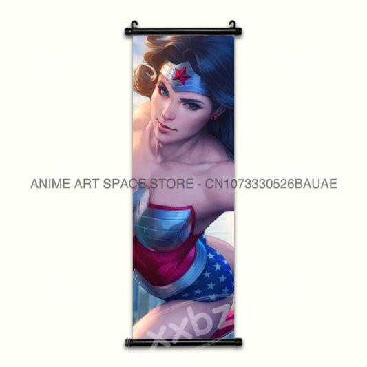 Wonder Woman Canvas Poster – Superhero Wall Hanging Art