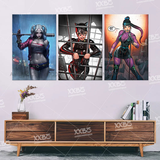 DC Comics Canvas Print – Joker, Harley Quinn, Catwoman & More Wall Art