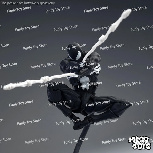 MessToys Symbiote Spider-Man Action Figure – Black Suit Scarlet Spider Collectible
