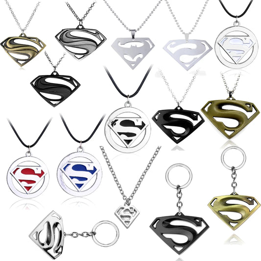 Superman “S” Pendant Necklace – DC Superhero Alloy Cosplay Jewelry