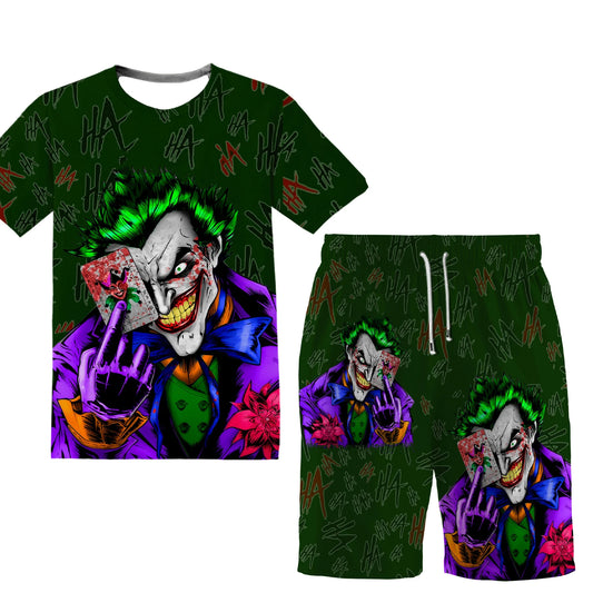 2025 Joker Graphic T-Shirt & Shorts Combo – Kid & Adult Streetwear