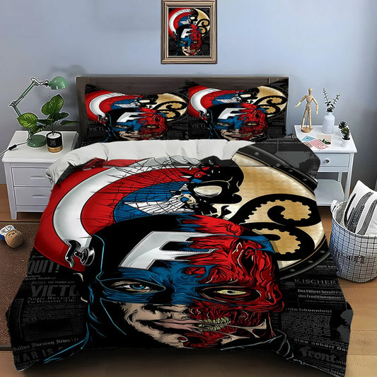 Captain America Bedding Set – Soft Quilt Cover & Pillowcase Set