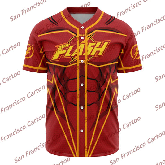 Marvel & DC Comics Flash Baseball Suit – Men, Women & Kids Sports Top