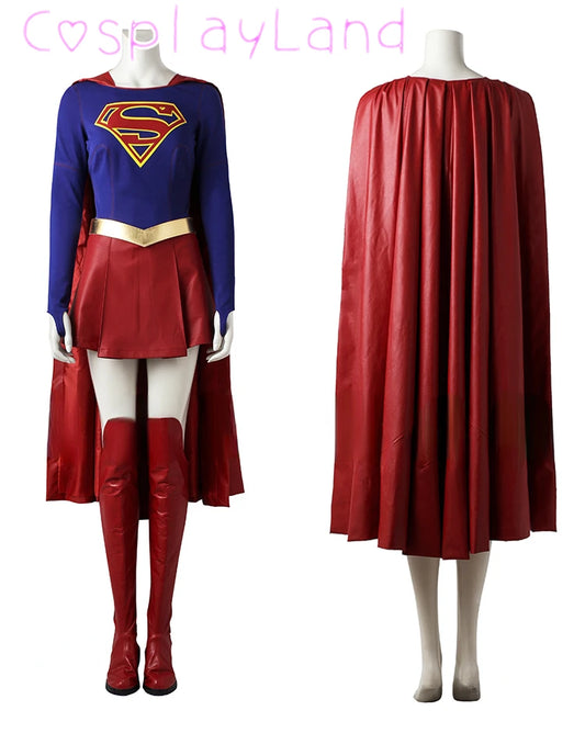Supergirl Cosplay Costume – Kara Zor-El Danvers Halloween Outfit for Women & Girls