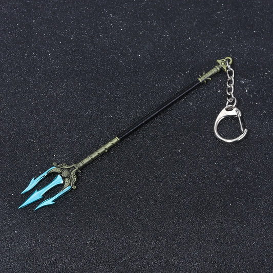Poseidon Trident Keychain – God of War Cosplay Pendant & Fan Gift