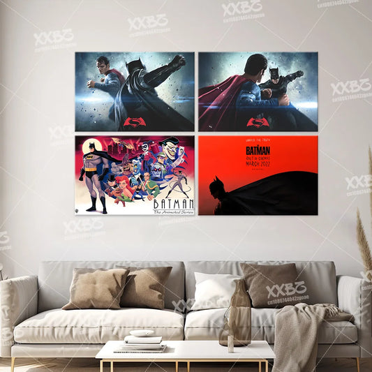 Batman & DC Heroes Canvas Poster – No-Frame Justice League Wall Art