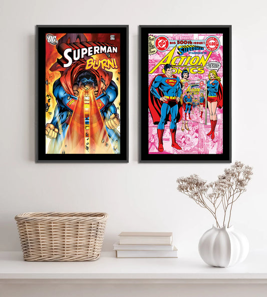 DC Comic Book Covers Poster – Self-Adhesive Wall Art
