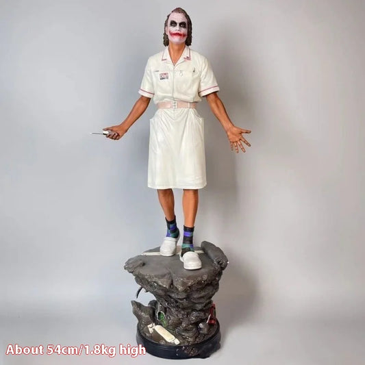 New 54cm Heath Ledger Joker Nurse Uniform Figure