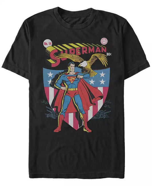 Fifth Sun DC Men's Superman Classic Comic Cover T-Shirt – Short Sleeve Tee
