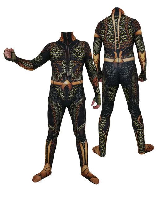 Aquaman & Mera Cosplay Costume – Arthur Curry Zentai Jumpsuit for Adults