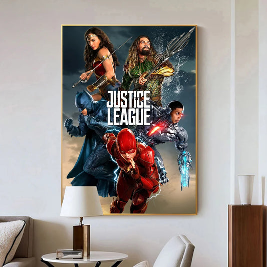 Justice League DIY Sticky Posters – Whitepaper Wall Stickers