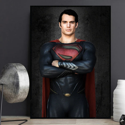 MINISO Man of Steel DC Comic Book Movie Canvas Painting