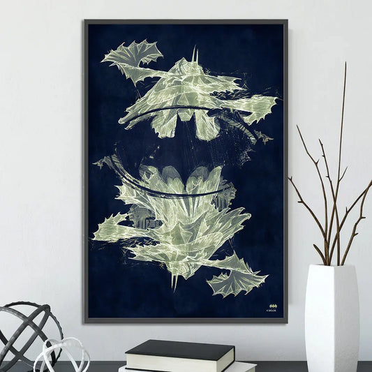 DC Super Hero Logo Self-Adhesive Poster – Wall Art for Superhero Fans