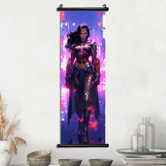 DC Wonder Woman Movie Poster – Hanging Scroll Canvas Wall Art